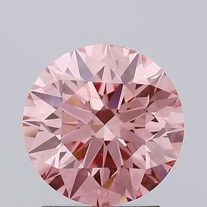 Diamante cultivado en laboratorio rosa vivo de 1,82 CT, Diamante Suelto de corte redondo, calidad de piedras preciosas para la fabricación de joyas, Diamante cultivado VS2 - Product Image 1