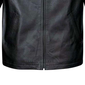 Custom Design Men's <b>Winter</b> <b>Leather</b> <b>Jacket</b> with Front Logo Eco-Friendly & Breathable Solid Color Plus Size Outdoor Streetwear - Product Image 5