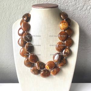 Collier de perles en bois long et coloré, style ethnique bohème exagéré, bijoux pour femmes, personnalisé - Product Image 6