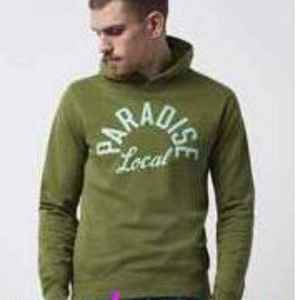 Sudadera deportiva de alto rendimiento con corte ajustado, 65% algodón, 35% poliéster, con logo bordado desgastado, unisex. - Product Image 6