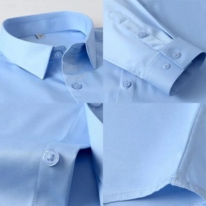 New Anti-Wrinkle <b>Mens</b> Shirts Long Sleeve Dress Shirts For <b>Slim</b> Fit Business Blouse White Office Shirt - Product Image 5
