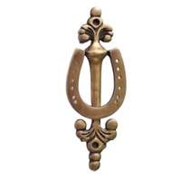 Hibou en laiton antique Anneau personnalisé Heurtoir de porte Fer de haute qualité et alliage de zinc Finition satinée et polie pour un usage domestique