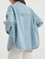Kivotech nouveau style de veste en jean pour femmes coupe ample à épaules tombantes offre spéciale veste en jean pour femmes de haute qualité tendance