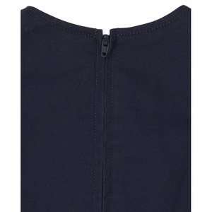 Suéter TIDAL con Cuello Redondo para Niñas Pequeñas, Uniforme Escolar Informal, Manga Corta, Cierre Trasero, Verano, Algodón y Poliéster - Product Image 4