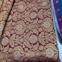 Tissu brodé non tissé jacquard floral élégant, poids moyen, qualité export, textile en vrac pour accessoires de mariage et de mode féminine