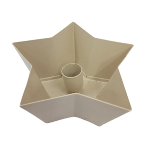 Soporte de vela de hierro en forma de estrella para decoración del hogar, soporte votivo de gran tamaño de Color gris brillante para fiesta, hogar y decoración de mesa - Product Image 6