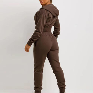 Fashion Full Long Sleeve Women's Crop Hoodies Sweatshirts <b>Set</b> Women 2 Piece Pant <b>Sets</b> Joggers Sweat Suit Winter Tracksuits - Product Image 2