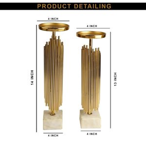 Candelabro Moderno de Hierro Dorado, Hecho a Mano, Duradero, Decorativo, Portátil, Decoración Navideña para el Hogar, Bodas, Pascua - Product Image 4
