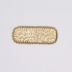 ถาดเสิร์ฟรูปทรงสี่เหลี่ยมผืนผ้าลายเฟิร์น ทำจากอะลูมิเนียมสีทอง ใช้ซ้ำได้ เหมาะสำหรับตกแต่งบ้านและใช้ในครัว - Product Image 4