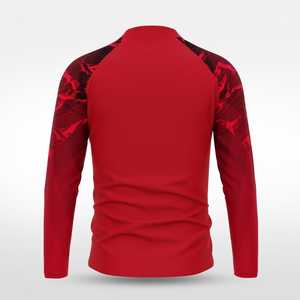 เสื้อกีฬาแขนยาวผู้ชายแบบซิป 1/4  ผ้าพิมพ์ลายกลับด้านได้ น้ำหนักเบา ระบายเหงื่อได้ดี เหมาะสำหรับการฝึกซ้อม - Product Image 6