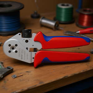 คีมย้ำสายไฟแบบสี่หัวจับของ Knipex สำหรับขั้วต่อแบบหมุน คีมย้ำสายไฟชุบโครเมียมพร้อมด้ามจับหลายส่วนประกอบ - Product Image 3