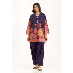 Ensemble coordonné imprimé croix bohème IPST-55033, 2 pièces en crêpe avec manches trois quarts, tailles XS à 3XL, pour printemps/été - Product Image 1