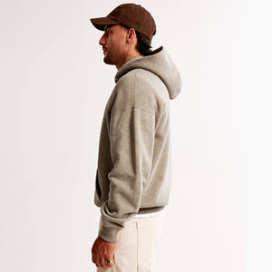 Sweat à capuche en éponge française 100% coton lourd fait sur mesure pour hommes surdimensionné teint uni pour la saison d'hiver - Product Image 4