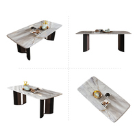 Fabricant de meubles table de salle à manger de luxe avec ensemble de chaises marbre table à manger moderne set de 6 8 sièges pour salle à manger maison