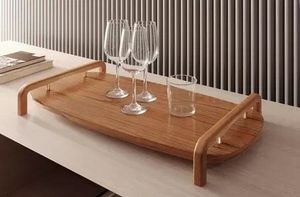 Bandeja de servicio rectangular de madera con diseño de RESTAURANT, tamaño estándar de acabado Natural para el hogar y la boda, bandeja para servir comida - Product Image 4