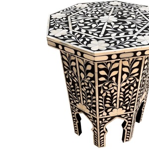 Consola con incrustaciones de hueso Taburetes de madera personalizados hechos solo para ti con diseño cómodo Consola con incrustaciones de hueso en la costa baja por HF CRAFTS - Product Image 1