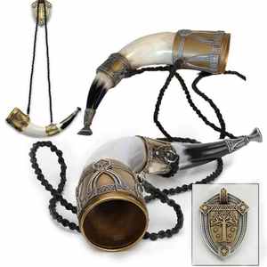 Corne à boire viking médiévale 100% naturelle, artisanale, design personnalisé, haute qualité, grande taille, économique, style médiéval artisanal - Product Image 4