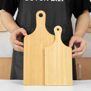 Planche à découper en bambou lisse double face personnalisée avec poignée Planche à découper écologique pour la cuisine - Product Image 2