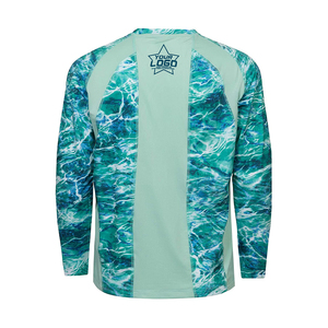 Protection solaire personnalisée impression par sublimation sec manches longues sport pêche natation éruption cutanée protection solaire vêtements à capuche pour hommes - Product Image 6