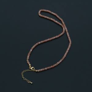 Quartz rose à facettes pierres précieuses Rondelle soucoupe pierres fabrication de bijoux à bricoler perles en vrac tour de cou bijoux de mode colliers - Product Image 5