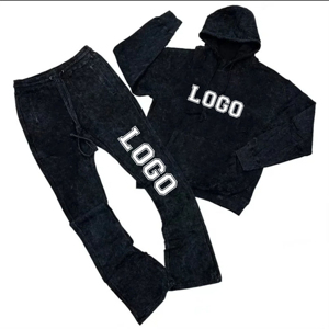 Ensemble de jogging sportif en molleton de coton toutes tailles pour hommes, survêtement d'hiver de haute qualité, motif uni, luxe ultime, vente en gros personnalisée - Product Image 2