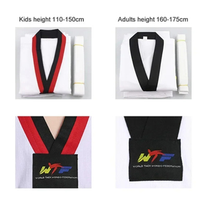 Personalizable niños Taekwondo uniforme cómodo Algodón ligero corte OEM servicio para logotipo personalizado artes marciales desgaste - Product Image 6