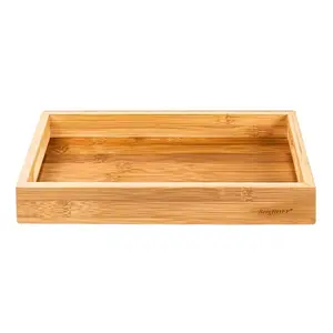 Plateau de service en bois durable pour la maison, le bureau, les hôtels et les restaurants, plateaux en bois polyvalents pour le café, le thé, les collations, le petit-déjeuner - Product Image 3