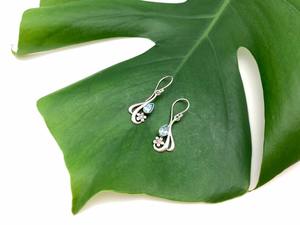 Boucles d'oreilles classiques faites à la main 925 bijoux en argent massif pour femmes 925 argent Sterling bleu topaze pierres précieuses Boho Style boucles d'oreilles cadeau - Product Image 2