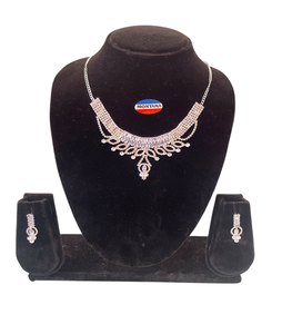 B200 diamant mode ensemble élégant classique Vintage collier et boucles d'oreilles pour les anniversaires de mariage fêtes fiançailles - Product Image 1