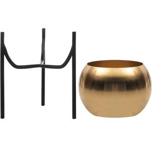 Maceta de Metal redonda con acabado dorado, maceta de suelo hecha a mano para decoración del hogar, suministros de jardín, recién llegado - Product Image 3