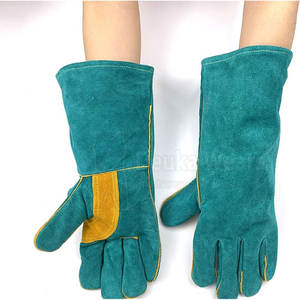 Guantes de Trabajo Resistentes de Tamaño Personalizado OEM, Material de Cuero Personalizado, Guantes Largos de Ajuste Cómodo para Soldadura Industrial - Product Image 2