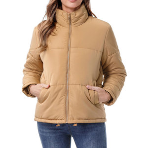 Women Puffer Jacket Custom Color Winter Wear <b>Waterproof</b> <b>Zipper</b> Breathable Polyester Nylon Women Puffer Jackets - Product Image 2