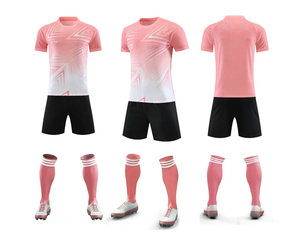 Camiseta de fútbol para hombres adultos, juegos de Casa/visitante, camisetas de fútbol, uniforme de media manga, 100% poliéster, ropa antibacteriana ecológica - Product Image 3