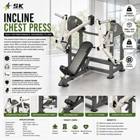 Machine de presse pectorale inclinée à charge libre SK, équipement de gym commercial, entraînement de force du haut du corps, fabrication OEM ODM Chine, vente, nouveauté