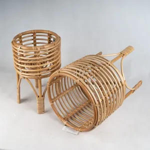 Soporte Redondo de Mimbre para Plantas, Hecho a Mano, Ecológico, Moderno y Elegante, con Tamaño Personalizado para el Hogar y el Jardín, de MPL VIETNAM - Product Image 4