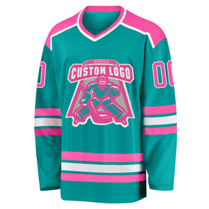 Camiseta de hockey sobre hielo de diseño personalizado de alta calidad, camisetas de hockey sobre hielo, desgaste de hockey, tarifa al por mayor, moda personalizada transpirable OEM - Product Image 6