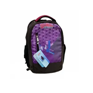 印度出口商提供的最佳紫色学校背包，采用高档材料制作和拉链收拢，适合学校使用包