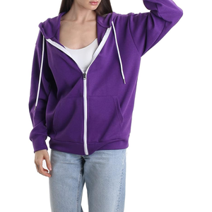 Sweat-shirts à capuche oversize pour femmes de qualité supérieure, en coton, à col rond, à fermeture éclair, avec motifs graphiques, pour un usage quotidien - Product Image 1