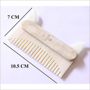 Peine de Hueso de Búfalo Vikingo con Diseño de Flores Talladas para Masaje Capilar y Estilo Moderno, Material de Hueso Indio Natural - Product Image 2