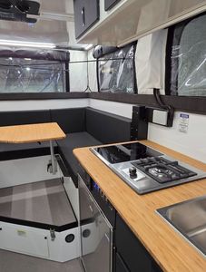 Camper desplegable para camioneta con cocina, camper todoterreno desplegable, cama impermeable para expediciones, fabricada en aluminio y fibra de vidrio - Product Image 3