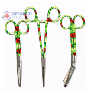 Ensemble de ciseaux infirmiers manuels de 3 pièces, motifs floraux, motif-pince à artère, ciseaux infirmiers de 6 pouces, ciseaux à pansements de 5 pouces, ciseaux de 5,5 pouces, certifiés CE - Product Image 6