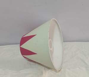 Abat-jour en tissu de lin rose et blanc élégant, fait main, moderne, sur mesure, pour lampe suspendue, lustres, E27, vente en gros - Product Image 3