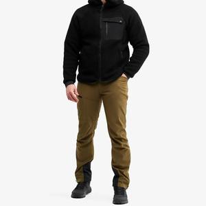 100% Cotton Unisex Fleece <b>Sherpa</b> Fur <b>Lined</b> Zipper-Up Solid Warm Oversized Breathable Winter Heavy <b>Hoodie</b> Sweatshirt - Product Image 2