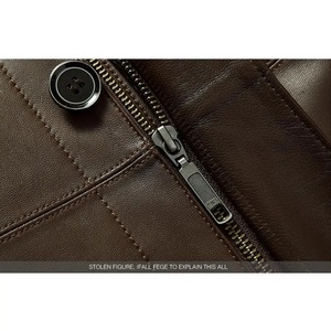 Manteau d'hiver imperméable et coupe-vent en cuir véritable d'agneau en toile pour homme, protection contre le vent et le froid, vêtements d'extérieur de luxe - Product Image 5