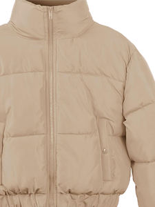 Crop Top Puffer Mujer Lujo Casual Suelto Outwear Chaqueta Invierno Cálido Felpa Puffer Chaqueta Fabricación - Product Image 3