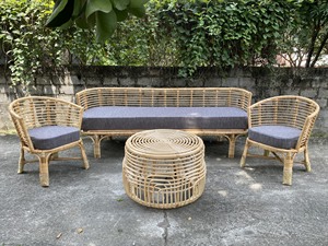 Canapés de jardin rotin et osier de haute qualité meubles artisanaux rotin logo personnalisé fabricant du Vietnam - Product Image 4