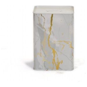 Salvadanaio Rettangolare in Marmo Bianco Kontensan 1L 75x100x150 mm, Contenitore per Monete, Scatola Numerata, Regalo Ideale per Bambini - Product Image 2