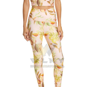 2023 New Arrival Women's High Quality Quick Dry Breathable Casual <b>Knitted</b> Print Fitness Waist Seamless Fabric <b>Leggings</b> - Product Image 1