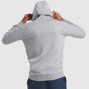 Logo personnalisé hommes vêtements de sport 2025 Slim Fit sweats à capuche hommes pull décontracté sweats à capuche respirants confortables basiques coton mélangé - Product Image 2