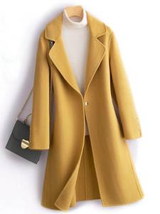 Gabardina de invierno para hombre de color sólido 100% lana de alta calidad OEM personalizable - Product Image 3